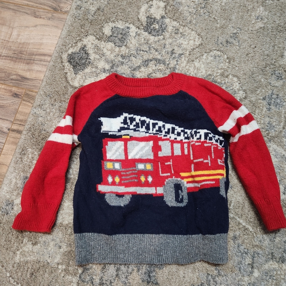 Gap fire truck sweater